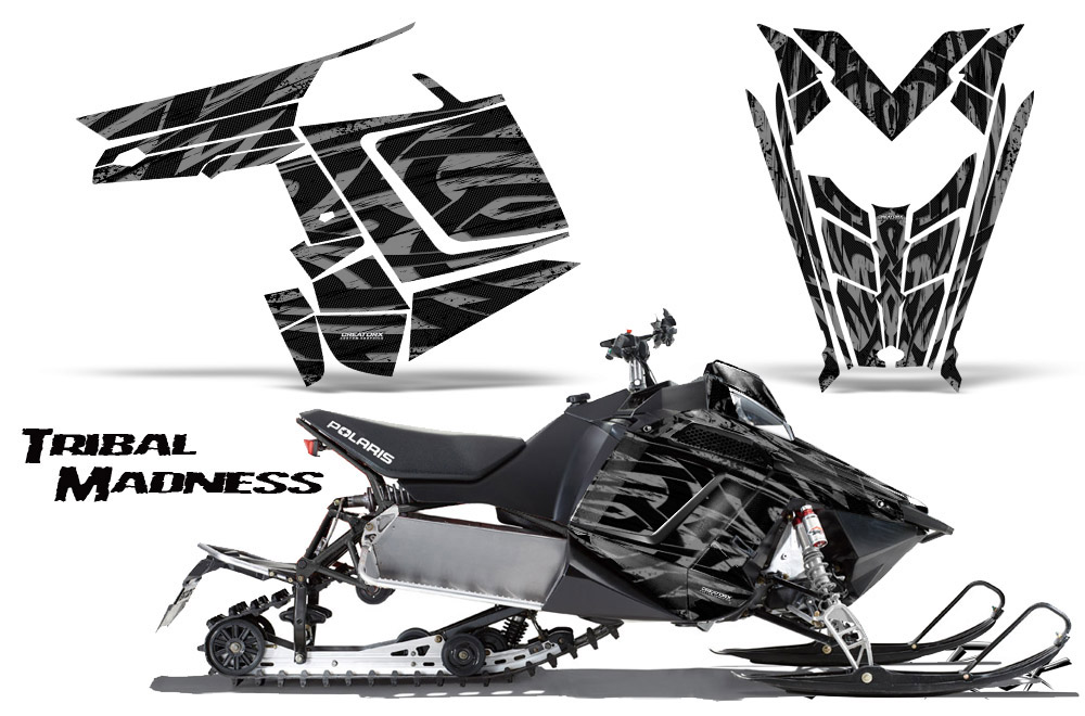 Polaris Rush Graphics Kit Tribal Madness Silver